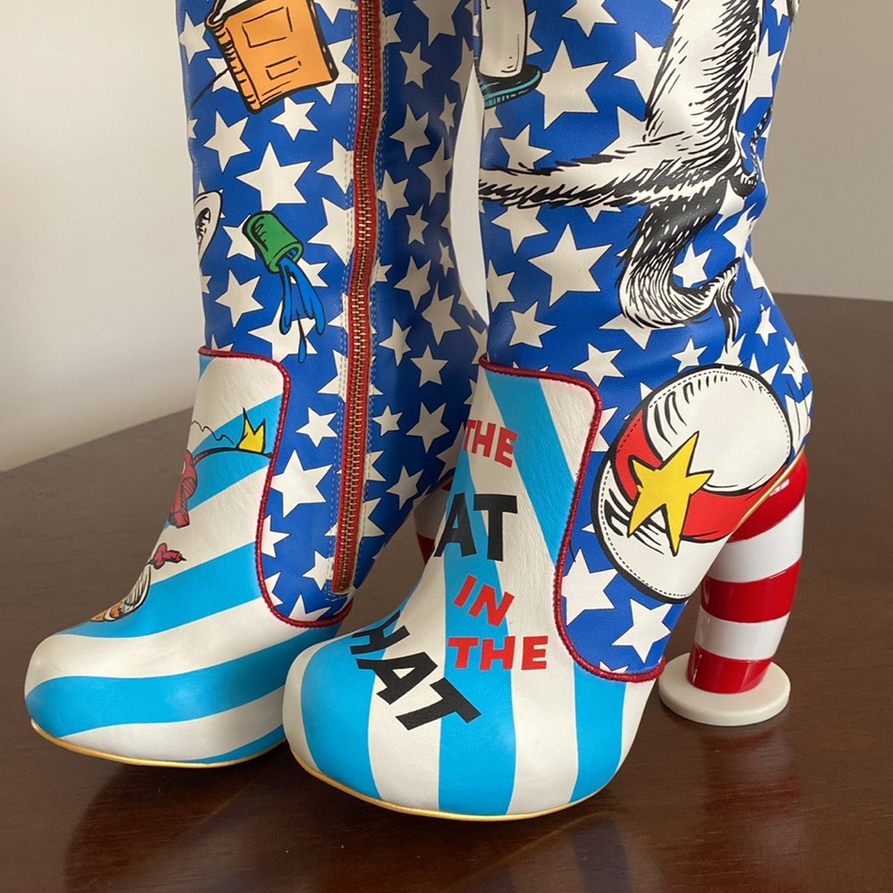 Irregular Choice Dr Seuss Boots Sz 9 - Picture 9 of 17